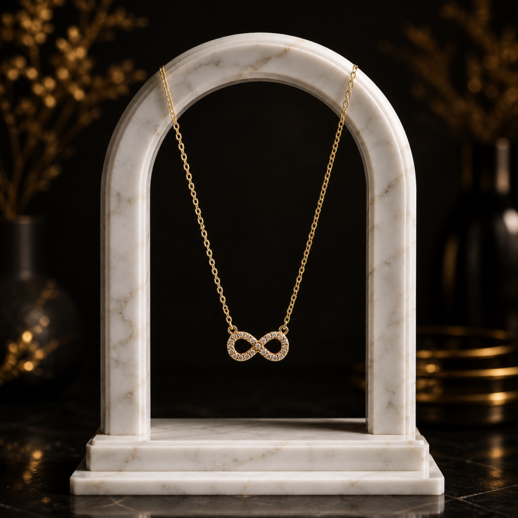 Mairah Everlasting Sparkle Gold-Plated Infinity Necklace