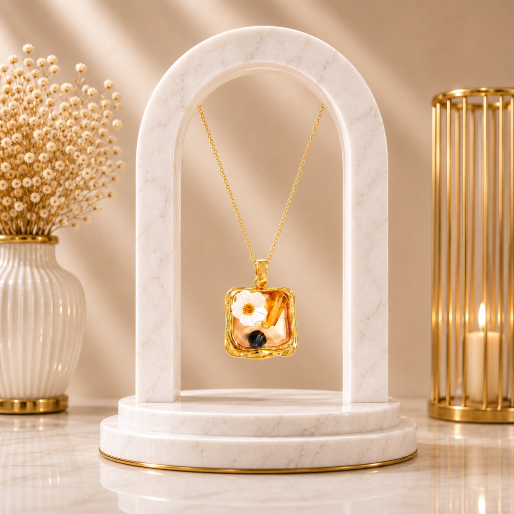 Mairah Golden Bloom Charm Necklace