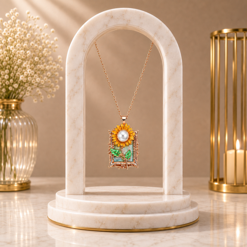 Mairah Sunlit Pearl Bloom Necklace